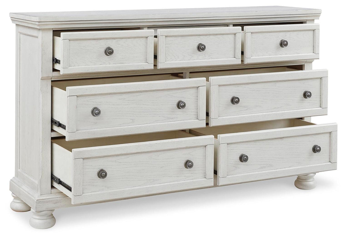 Robbinsdale King Panel Storage Bed, Dresser, Chest and 2 Nightstands