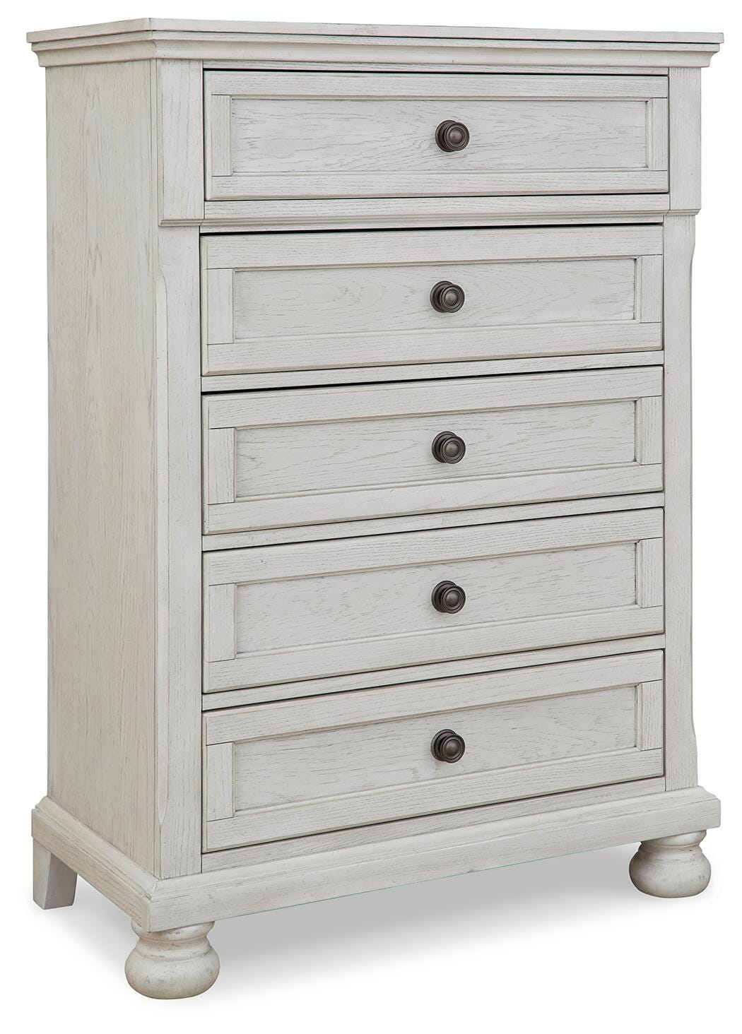 Robbinsdale Full Sleigh Storage Bed, Chest and Nightstand
