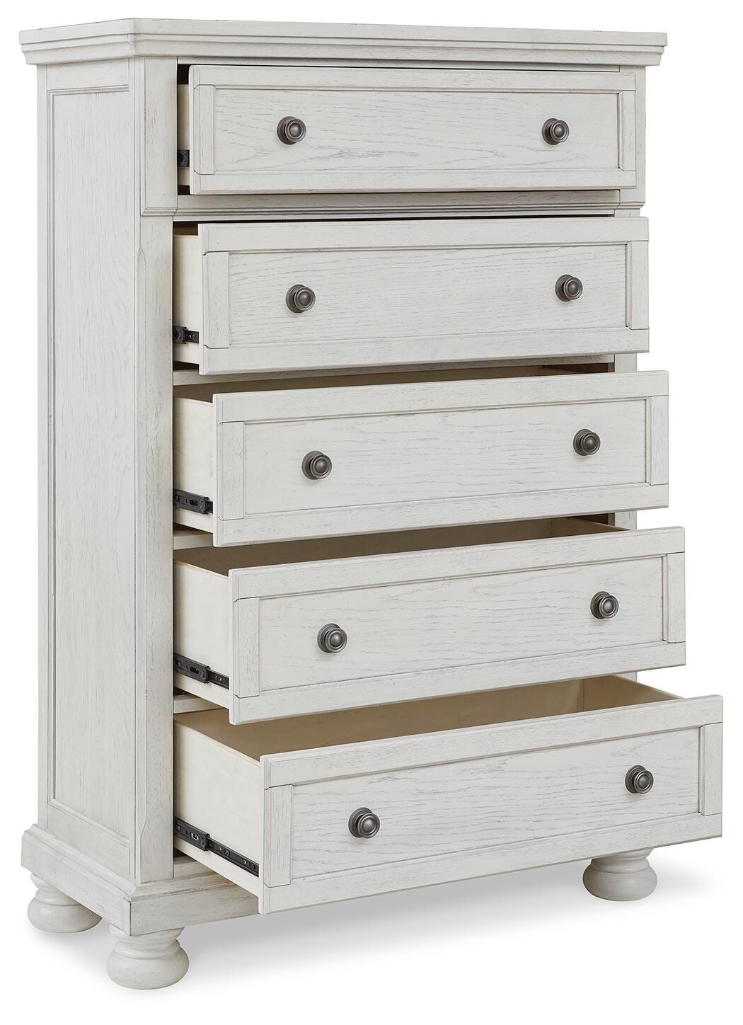 Robbinsdale King Panel Storage Bed, Dresser, Chest and 2 Nightstands