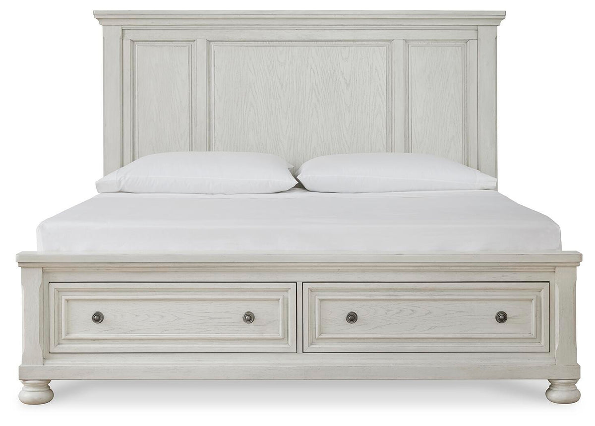 Robbinsdale King Panel Storage Bed, Dresser, Chest and 2 Nightstands