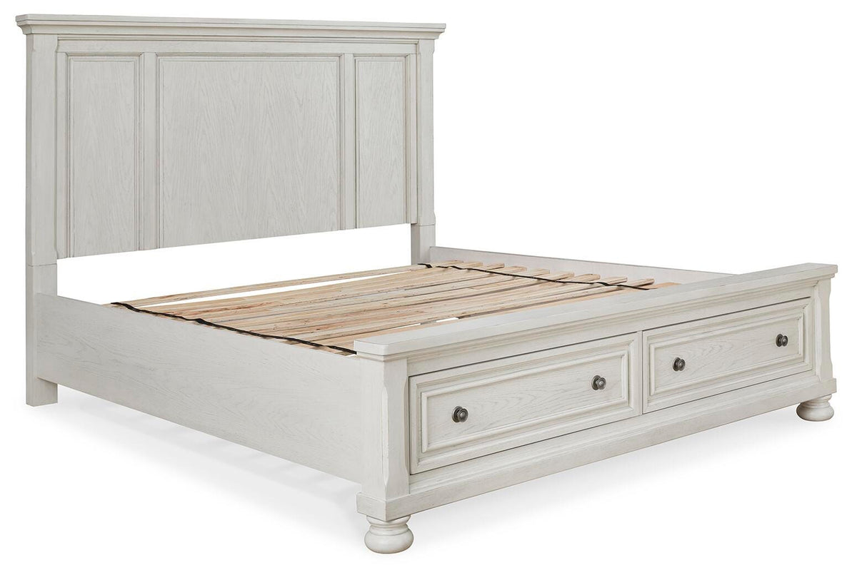 Robbinsdale King Panel Storage Bed, Dresser, Chest and 2 Nightstands