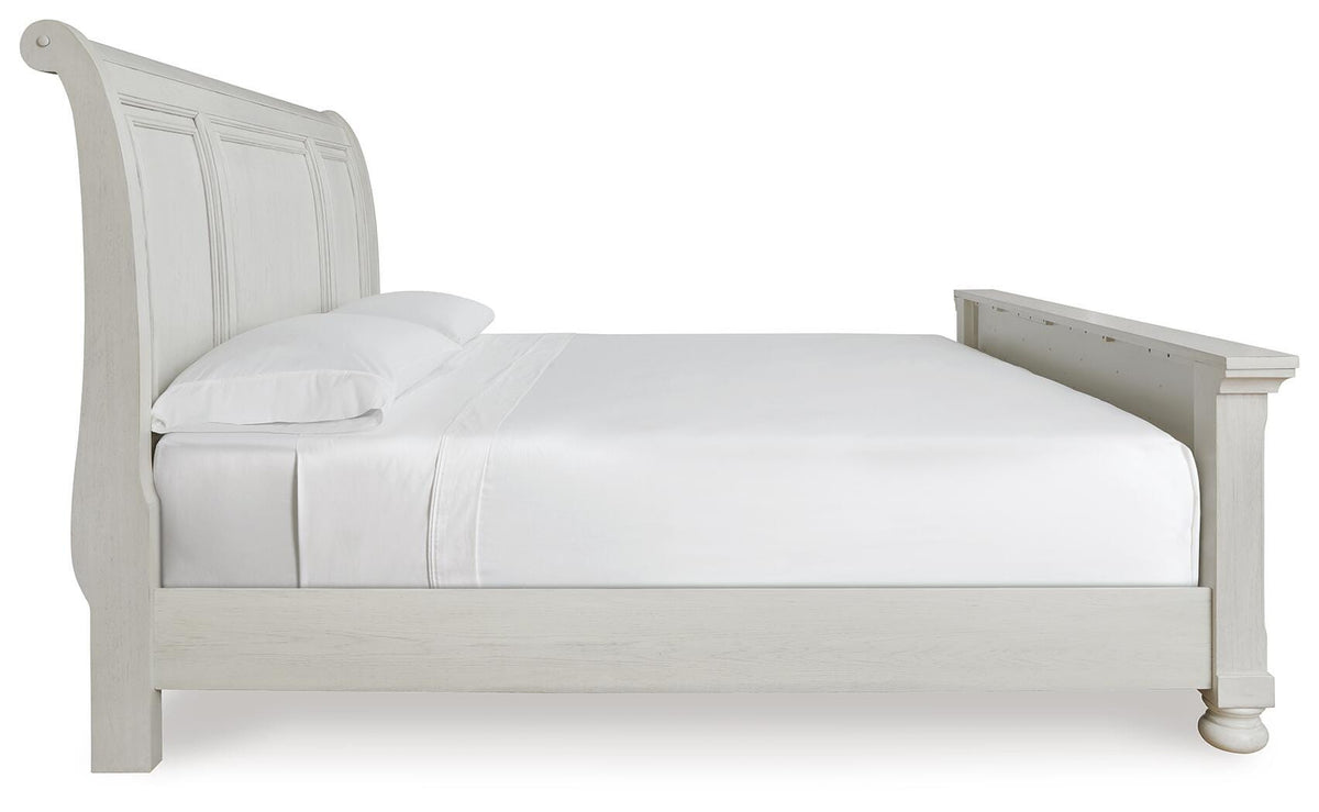 Robbinsdale King Sleigh Bed, Dresser and Mirror