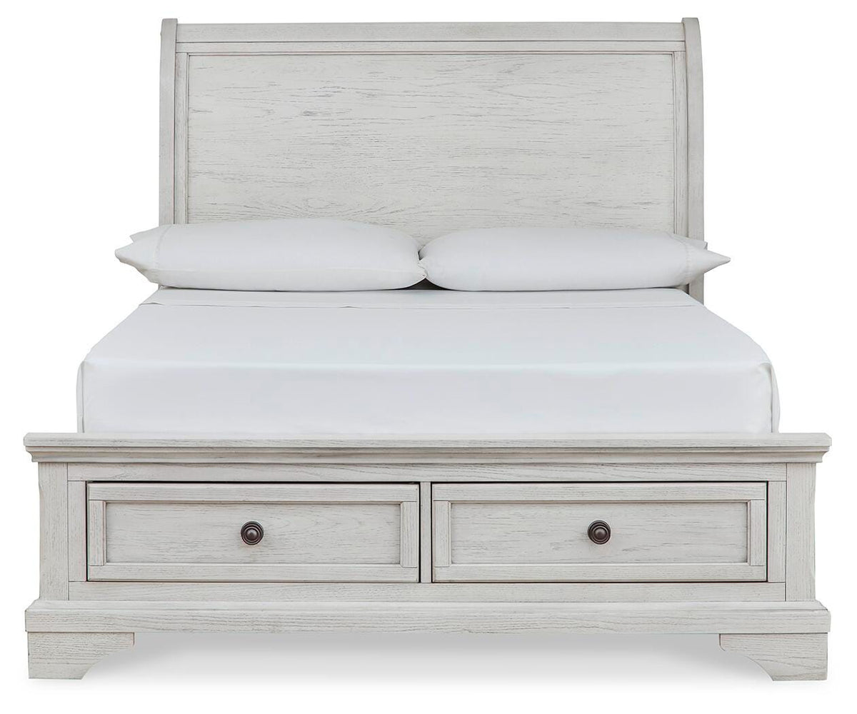Robbinsdale Full Sleigh Storage Bed, Dresser and Mirror