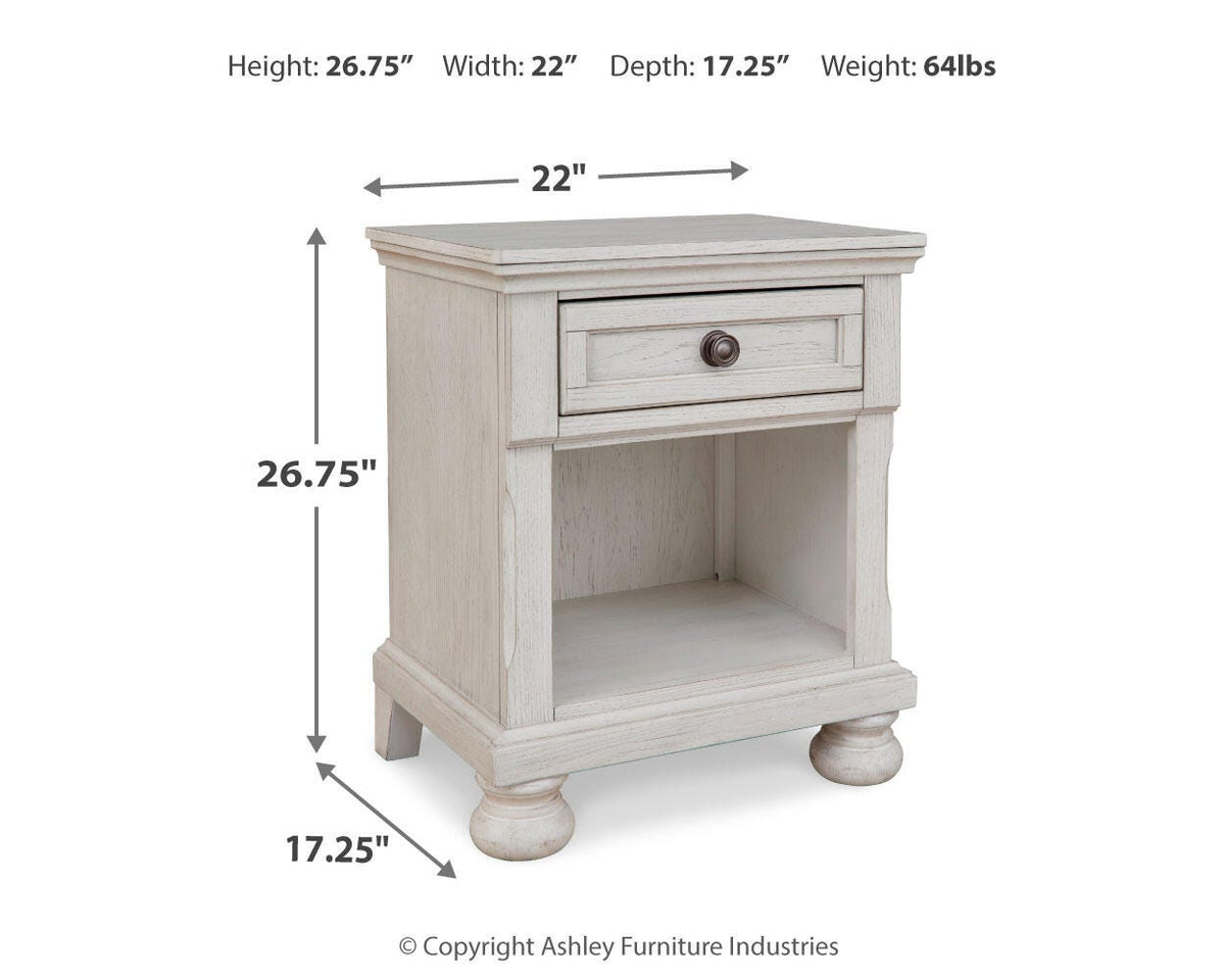Robbinsdale Twin Storage Bed, Dresser, Mirror and Nightstand