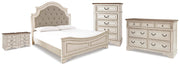 Realyn King Panel Bed, Dresser, Chest and 2 Nightstands