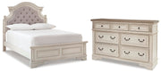 Realyn Full Upholstered Panel Bed and Dresser