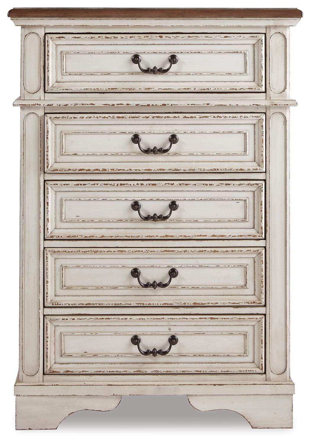 Realyn Full Panel Bed, Dresser, Mirror and Chest