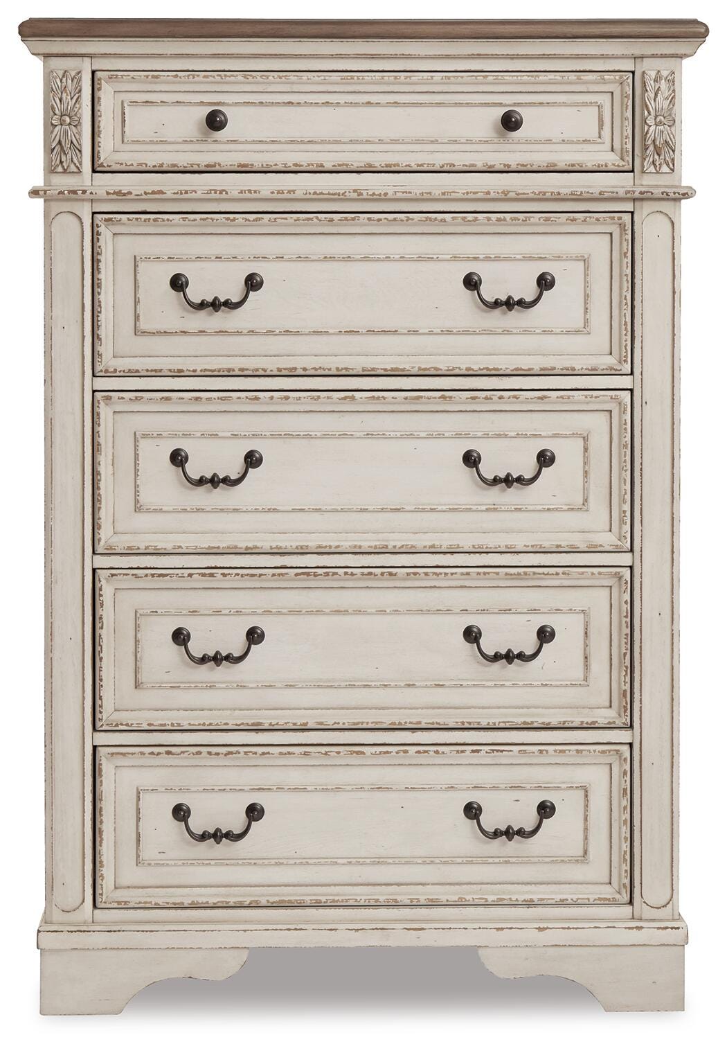 Realyn King Panel Bed, Dresser, Chest and 2 Nightstands
