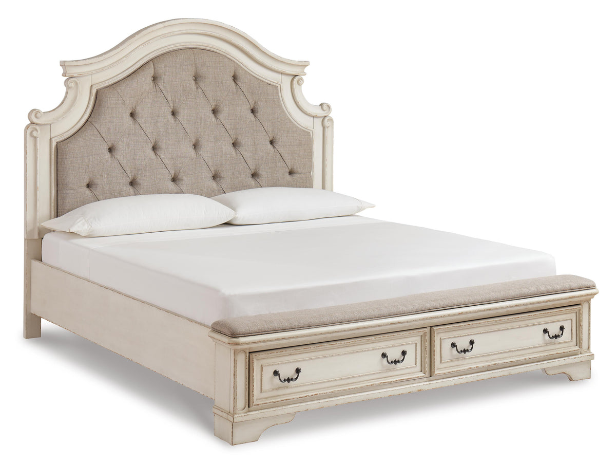 Realyn Upholstered Bed Set - Queen, Dresser