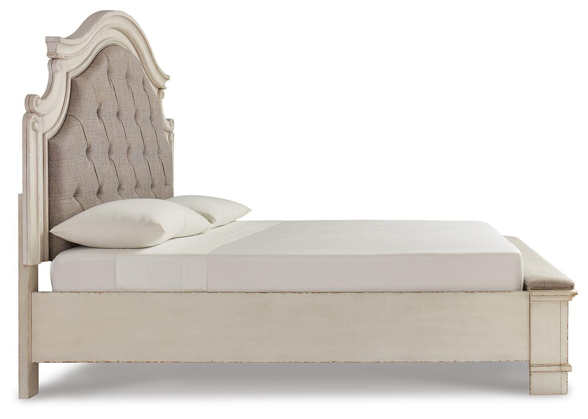 Realyn King Panel Storage Bed and Dresser