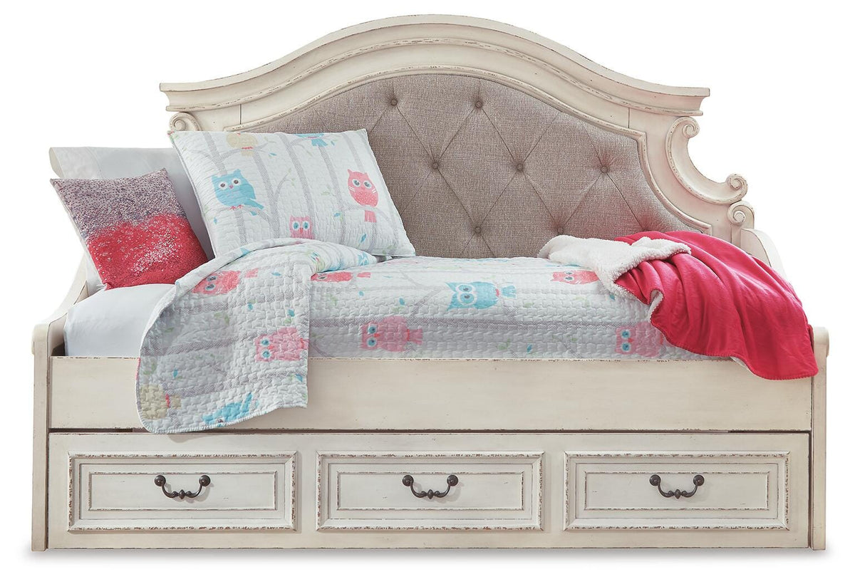 Realyn Twin Storage Day Bed and Nightstand