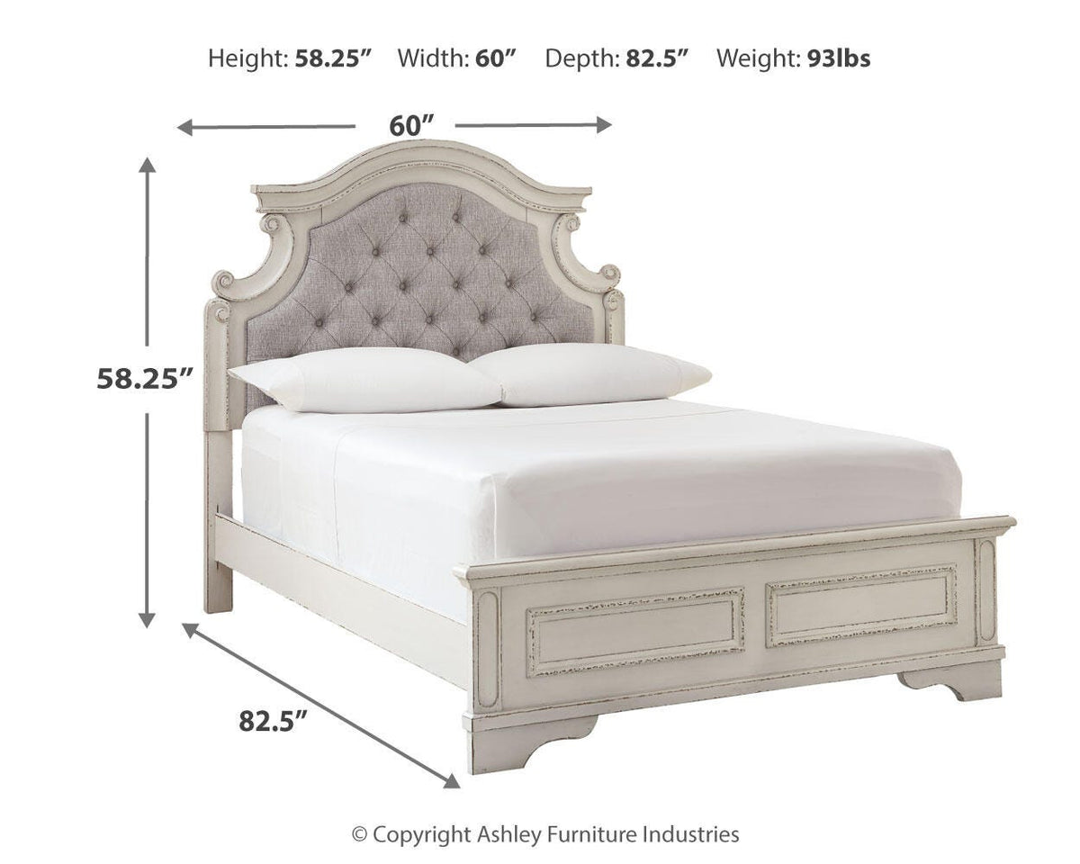 Realyn Full Panel Bed, Dresser and Mirror