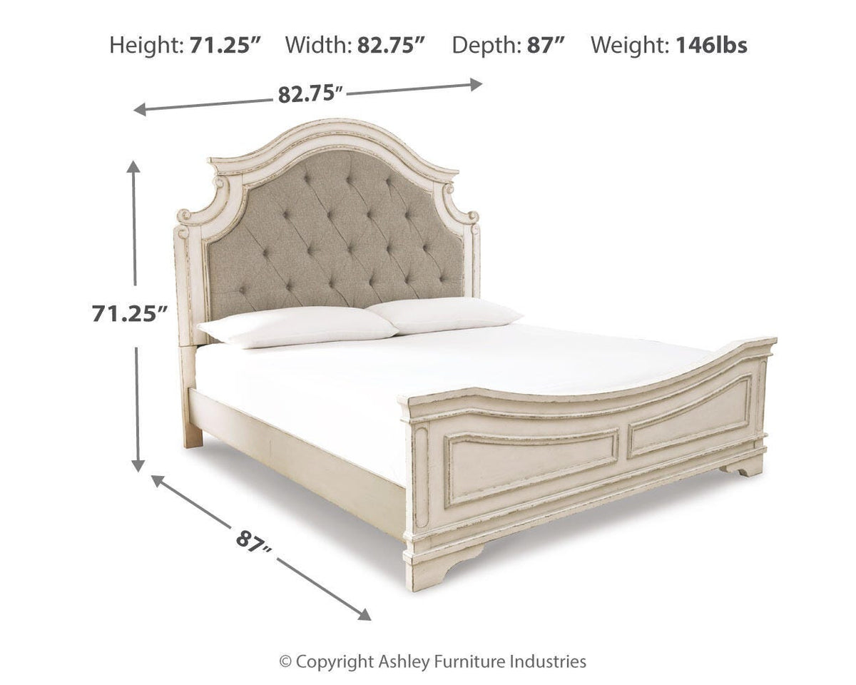 Realyn Queen Upholstered Panel Bed
