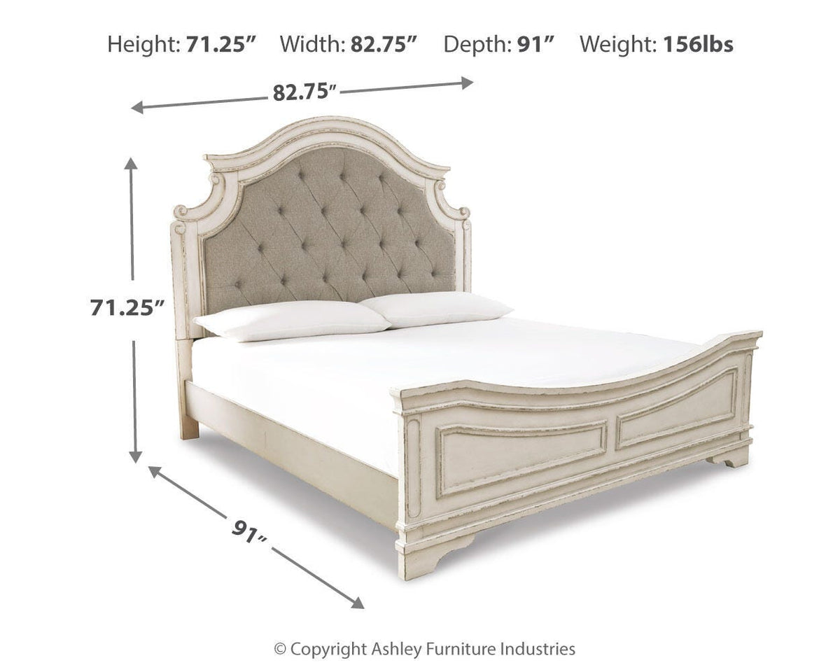 Realyn Queen Upholstered Panel Bed