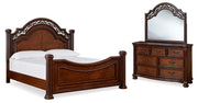 Lavinton Queen Poster Bed, Dresser and Mirror