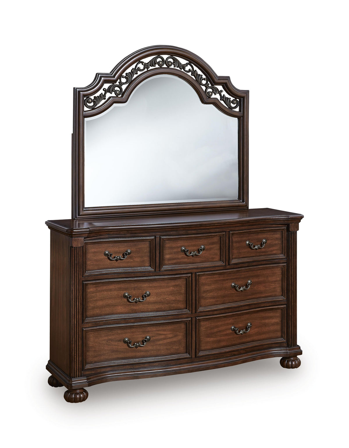Lavinton King Poster Bed, Dresser, Mirror and Nightstand