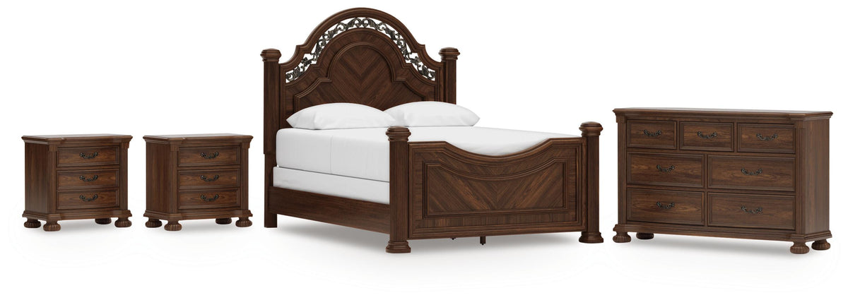 Lavinton Poster Bed Set - Queen, Dresser and 2 Nightstands