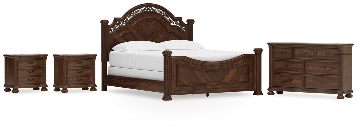 Lavinton Poster Bed Set - California King, Dresser and 2 Nightstands