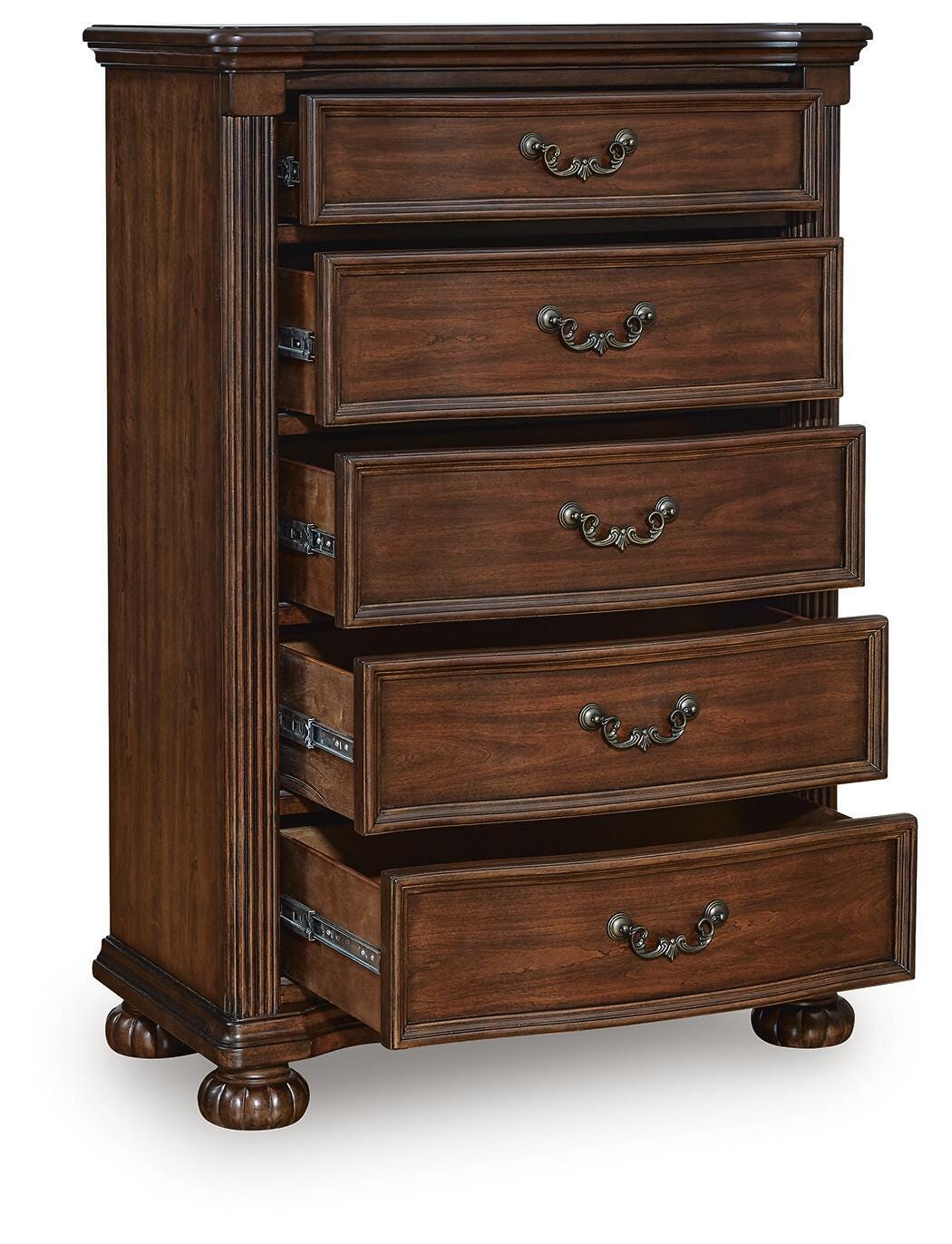 Lavinton King Poster Bed, Dresser, Mirror, Chest and 2 Nightstands
