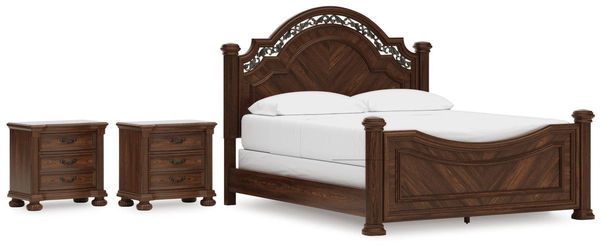 Lavinton Poster Bed Set - California King, 2 Nightstands