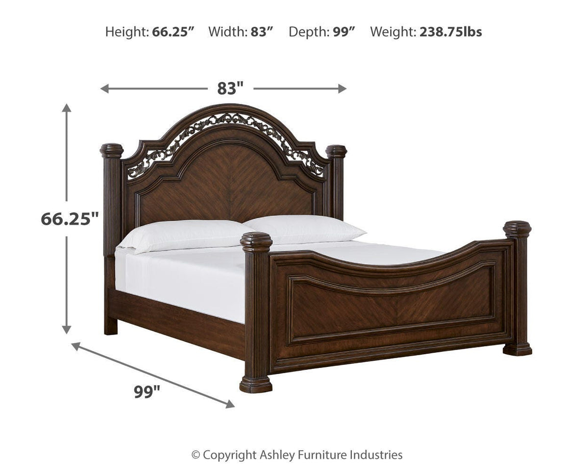 Lavinton Poster Bed Set - California King, 2 Nightstands