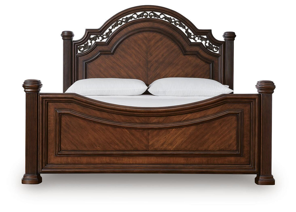 Lavinton King Poster Bed, Dresser, Mirror and Nightstand