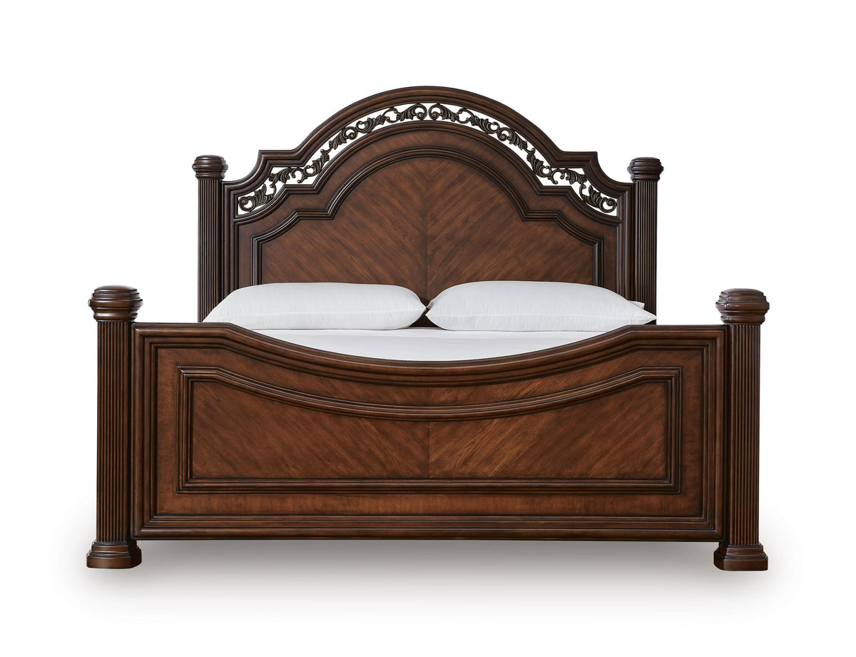 Lavinton Queen Poster Bed, Dresser, Mirror and Nightstand
