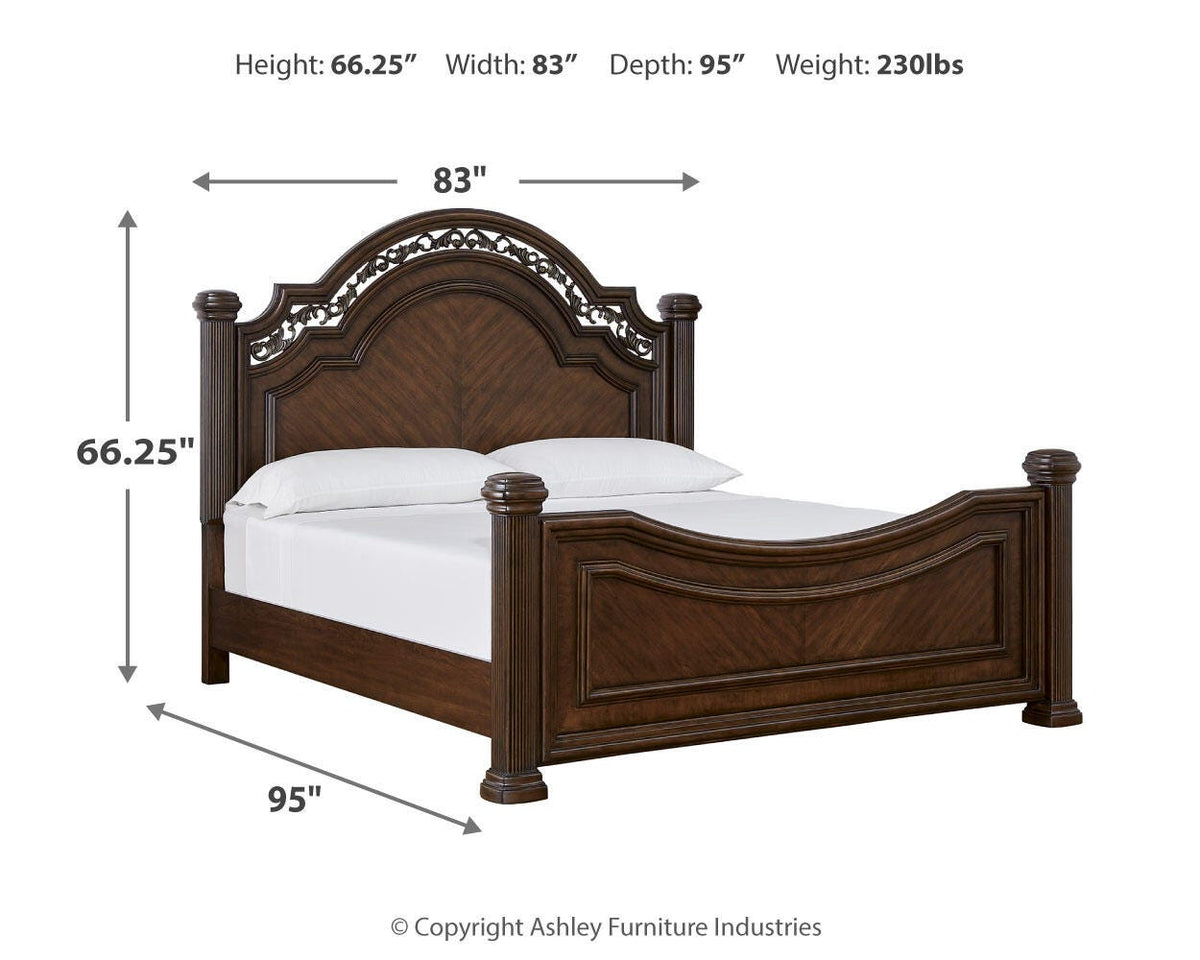 Lavinton Poster Bed Set - King, 2 Nightstands