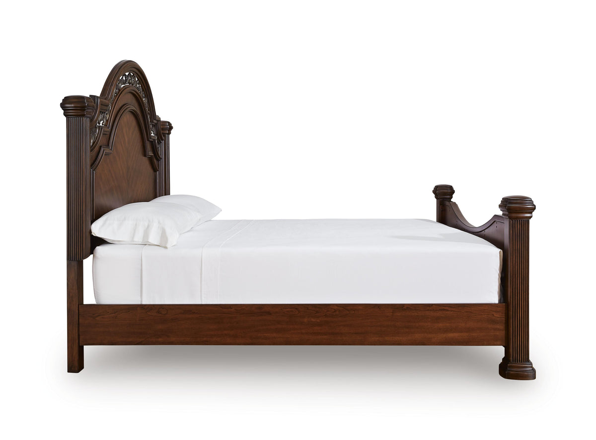 Lavinton Queen Poster Bed, Dresser, Mirror and Nightstand