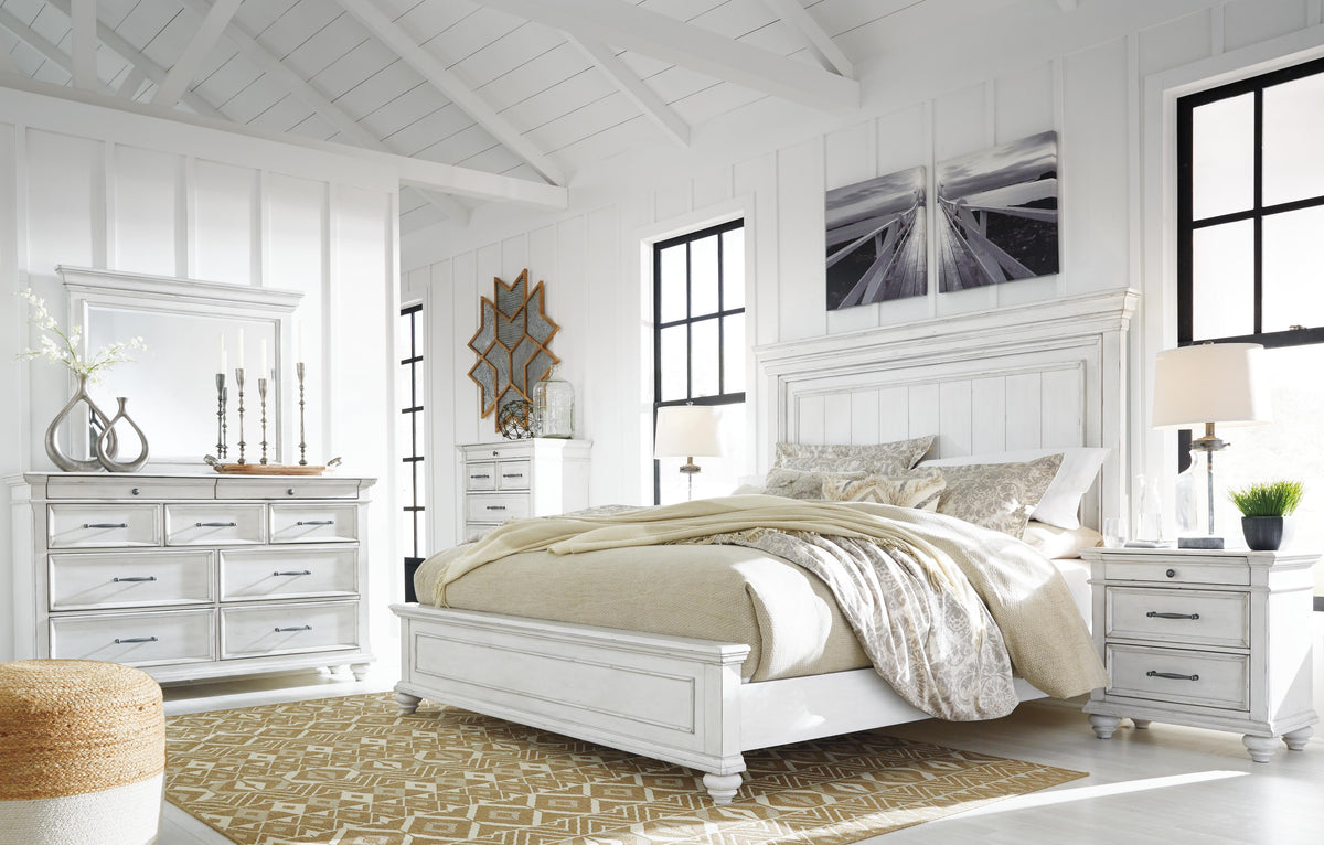 Kanwyn Queen Panel Bed, Dresser, Mirror and 2 Nightstands
