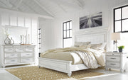 Kanwyn King Panel Bed, Dresser, Mirror and Nightstand