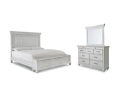 Kanwyn Panel Bed Set - Queen, Storage Bench, Dresser and Mirror