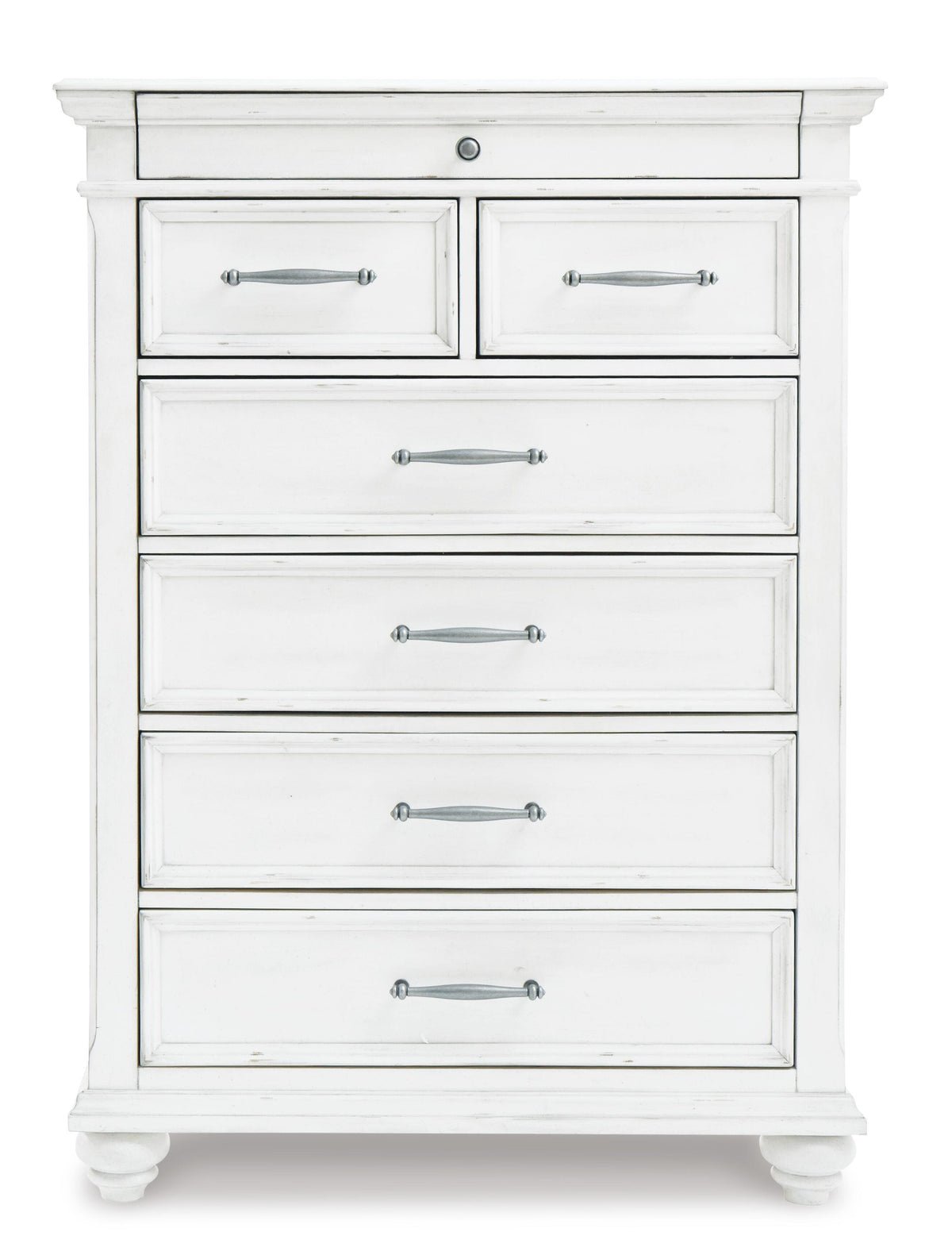 Kanwyn Queen Panel Bed with Mirrored Dresser, Chest and 2 Nightstands