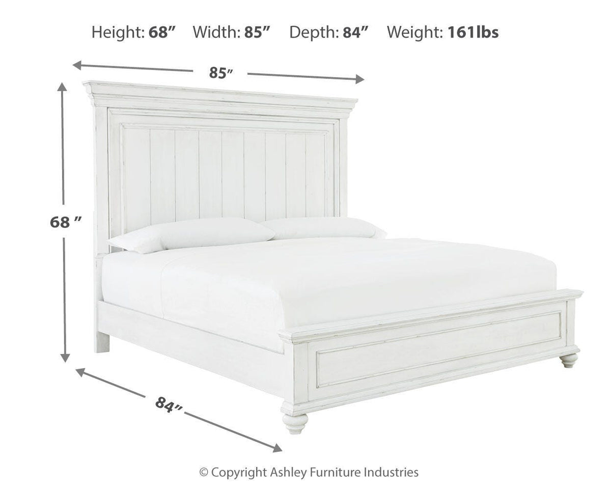 Kanwyn King Panel Bed, Dresser and Mirror