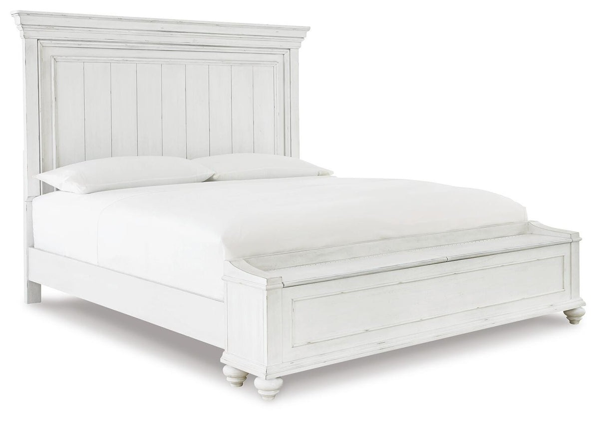 Kanwyn Panel Bed with Storage Bench - California King