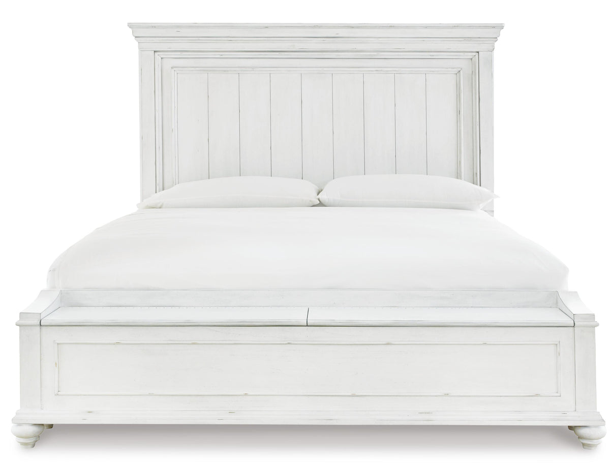 Kanwyn Panel Bed with Storage Bench - California King