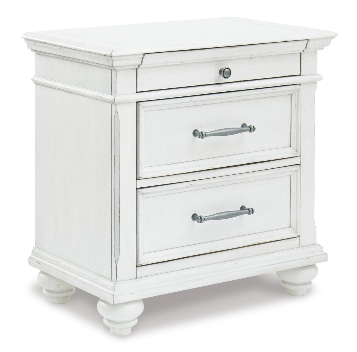 Kanwyn Panel Bed Set - King, Mirrored Dresser and 2 Nightstands