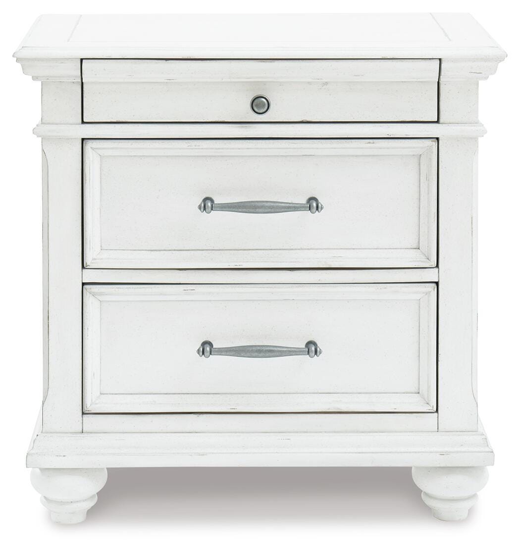 Kanwyn King Panel Bed, Dresser, Mirror and 2 Nightstands