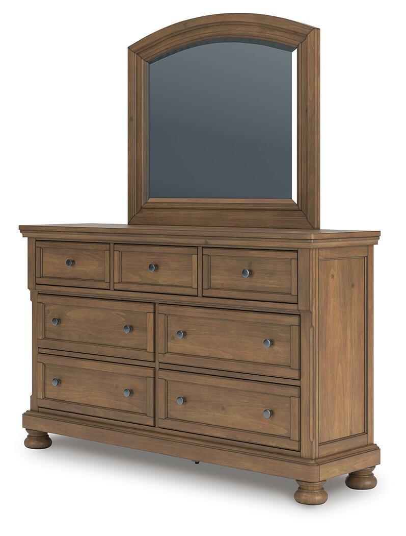 Feddinger Queen Panel Bed, Dresser, Mirror, Chest and 2 Nightstands