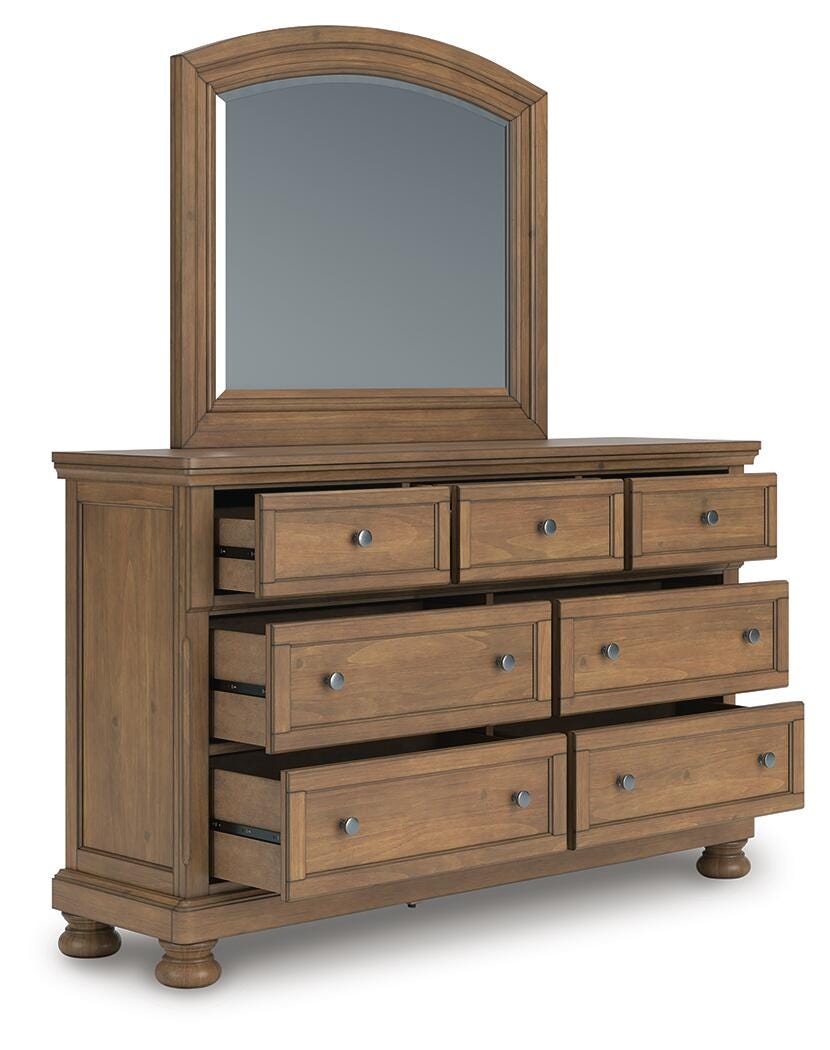 Feddinger Queen Panel Bed, Dresser and Mirror