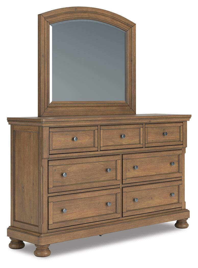 Feddinger Queen Panel Bed, Dresser and Mirror