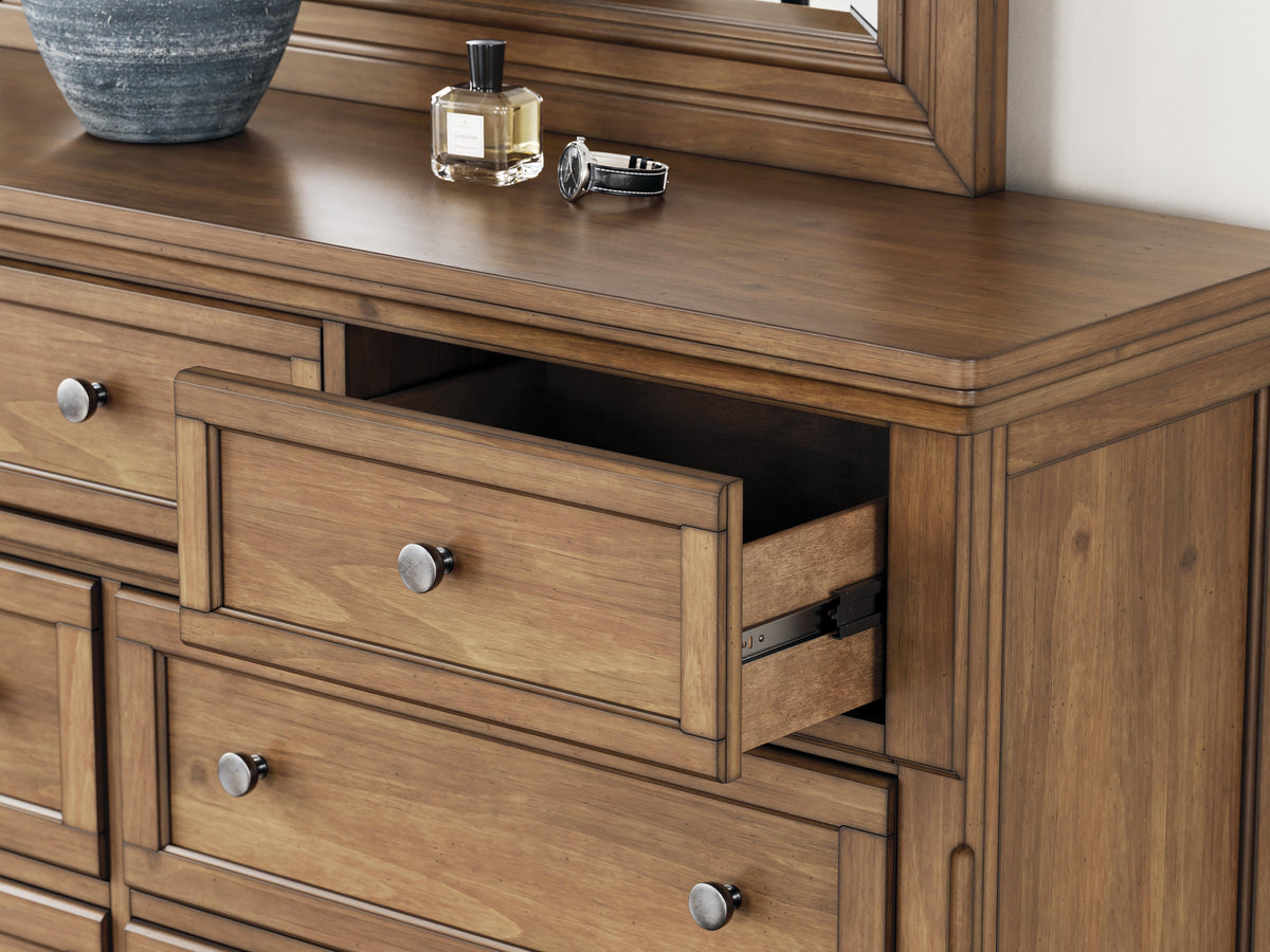 Feddinger Queen Sleigh Bed, Dresser, Mirror, Chest and Nightstand