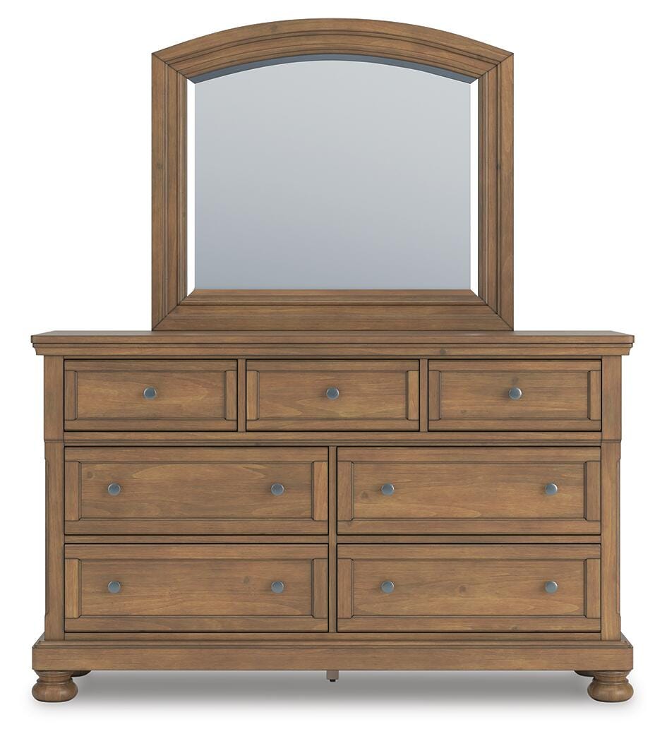 Feddinger Queen Panel Bed, Dresser, Mirror, Chest and 2 Nightstands