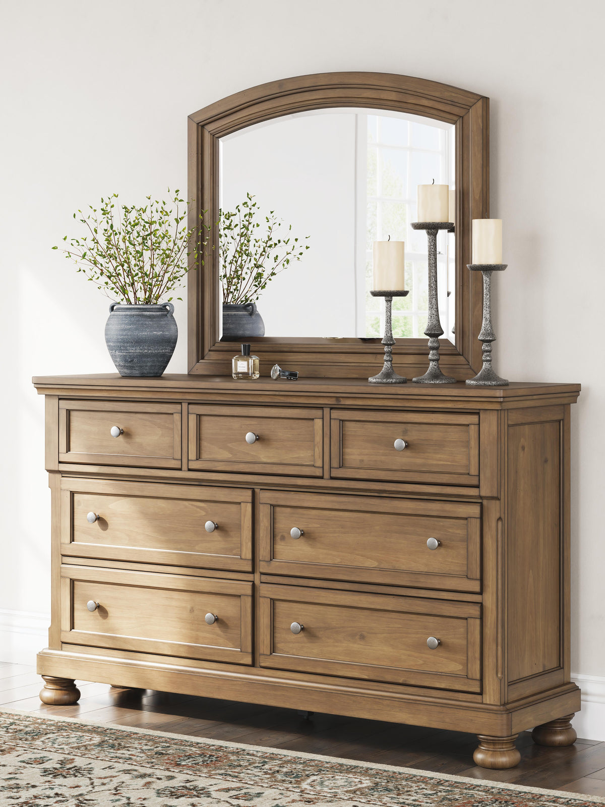 Feddinger King Panel Storage Bed, Dresser, Mirror, Chest and Nightstand