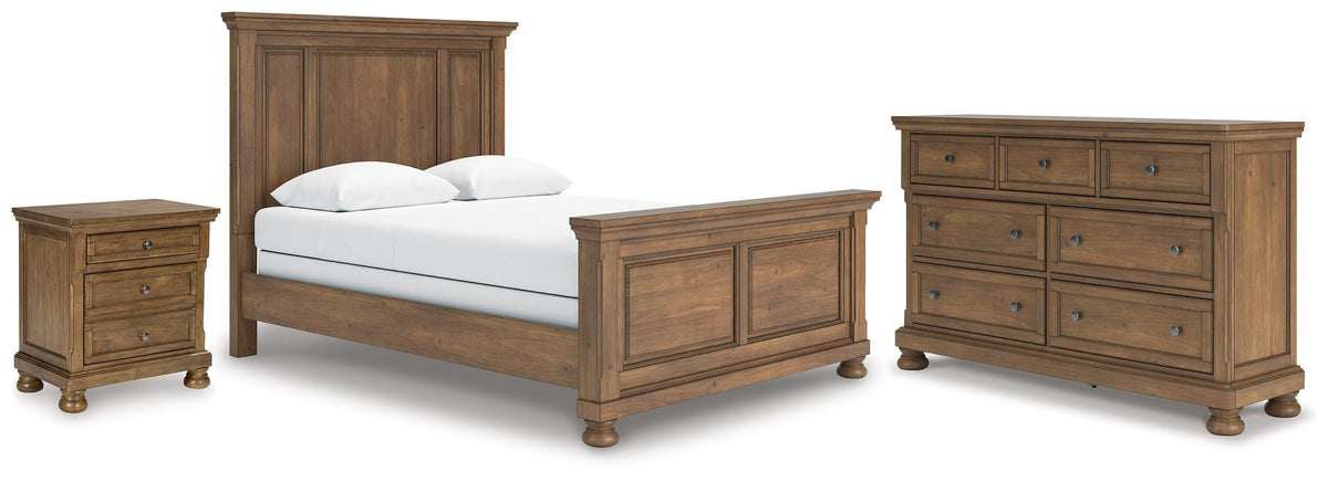 Feddinger Panel Bed Set - Queen, Dresser and Nightstand