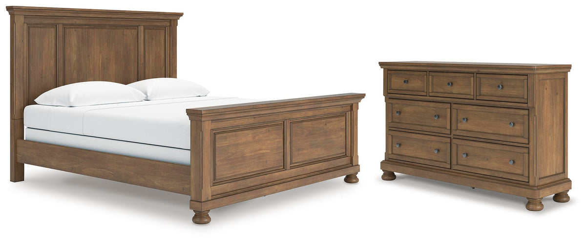 Feddinger Panel Bed Set - King, Dresser