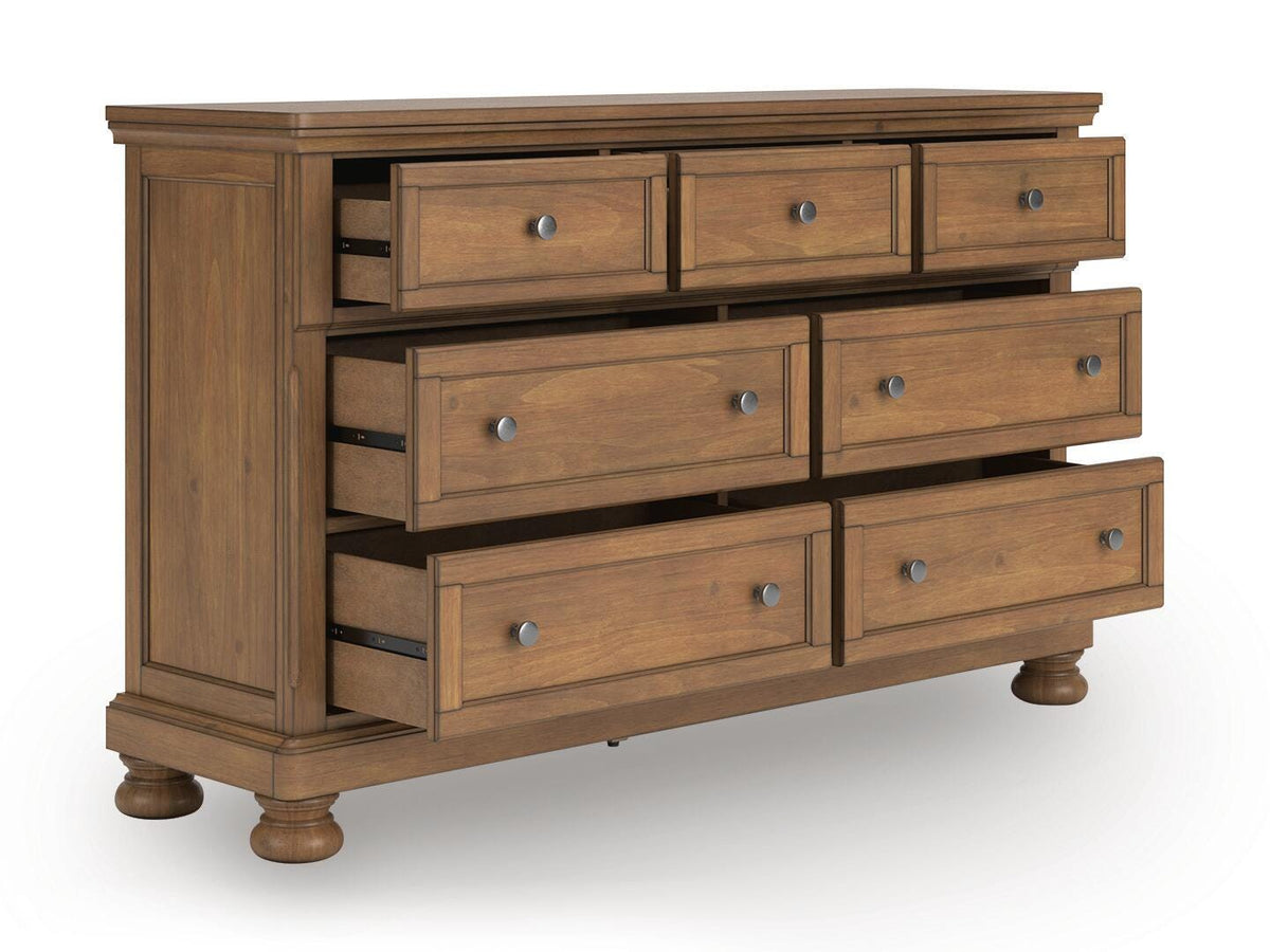 Feddinger California King Panel Storage Bed, Dresser and Nightstand