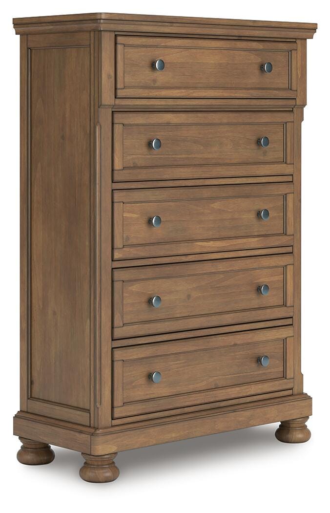 Feddinger Queen Panel Bed, Dresser, Mirror, Chest and 2 Nightstands