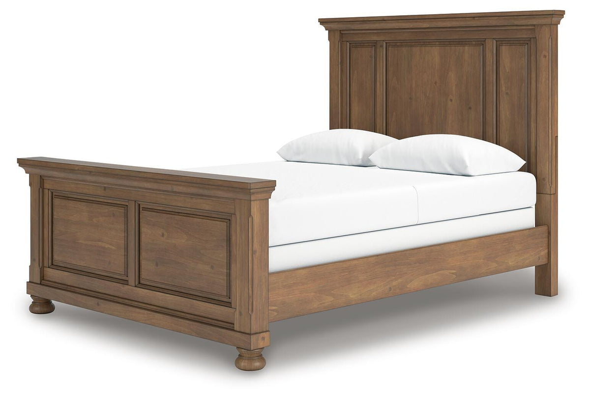 Feddinger Panel Bed Set - Queen, Mirrored Dresser