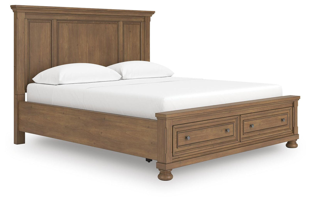 Feddinger California King Panel Storage Bed, Dresser and Nightstand